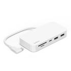 Hub USB-C&reg; multiport 6-en-1 avec support, Blanc, hi-res